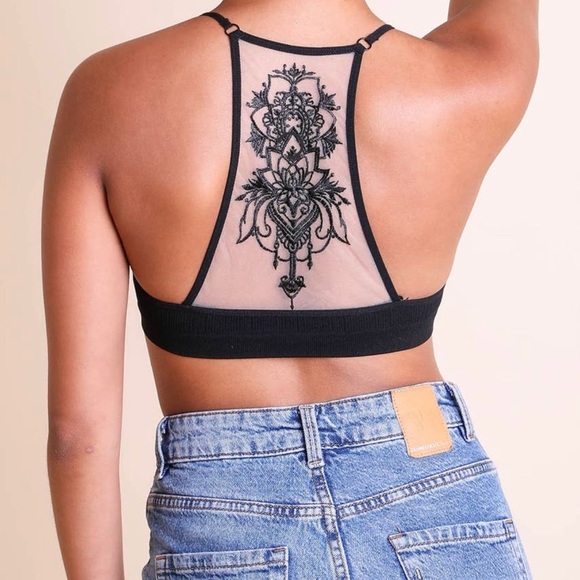 Other - CLEARANCE ‼️ Tattoo Mesh Raceback Bralette